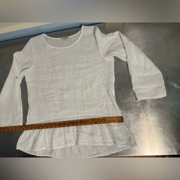 Terzo Millennio - linen and crochet long sleeve tunic - Picture 6 of 10